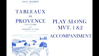 Tableaux de Provence Mvt1 y 2 🅰🅻🆃🅾 🆂🅰🆇 ACCOMPANIMENT🎷🎼 [upl. by Breed]