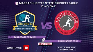 SemiFinal E3C 2nd XI vs Challengers CCC [upl. by Nodnab252]