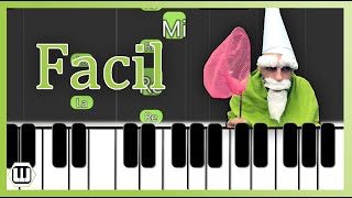 Gnomo Mago Verde meme  Tutorial Piano  Easy Piano [upl. by Seiber982]