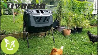 VIVOSUN 43 Gallon Tumbling Composter Review  Rotating 45 Gallon Compost Bin [upl. by Ennaeel]