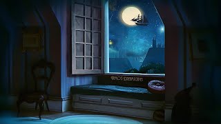 Dreaming of Neverland Oldies music playing in another room open window night ambience ASMR [upl. by Treboh348]