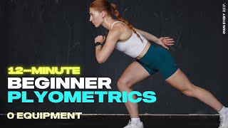 12 Min BeginnerFriendly Plyometrics For Runners amp Athletes   Warm Up amp Strength [upl. by Janeva]