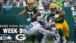 Seattle Seahawks vs Green Bay Packers  2023 Preseason Week 3 Game Highlights [upl. by Ellatnahc]