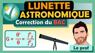 LUNETTE Astronomique amp pouvoir séparateur 🎯 BAC  Terminale spé physique chimie  ✅ Exercice corrigé [upl. by Hilly]