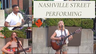 Busking in Nashville Tennessee Vlog  Street Musicians [upl. by Eetnahc]