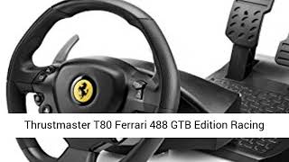 Thrustmaster T80 Ferrari 488 GTB Edition Racing Wheel PS4 PC Works with PS5 Games [upl. by Nifled922]