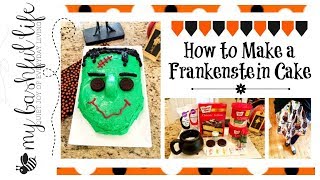 Halloween Cake  Frankenstein Cake [upl. by Ahseinek]