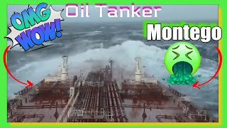 Oil Tanker Giant  Montego travelling in rough seas [upl. by Nowyt]