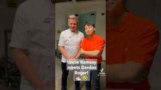 Uncle Ramsay meets Gordon Roger 🍜 😂 uncleroger gordonramsay cooking funny [upl. by Eittik]