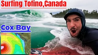 SURFING EPIC TOFINO WEDGES AT PACIFIC SANDS COX BAY CANADA RAW POV [upl. by Eisiam]