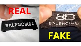 Real vs Fake Balenciaga T shirt How to spot fake Balenciaga [upl. by Eanod749]