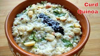 Curd Quinoa recipe  Dahi Quinoa  Curd Quinoa Recipe For Weight Loss  Indian Style Quinoa Recipe [upl. by Obaza]