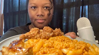 ASMR Tteokbokki potstickers and Korean fried chicken mukbang 🥟🍗🍚 [upl. by Warde]