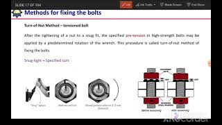 Snug tight and tensioned bolted connections [upl. by Eahc]