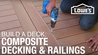 How To Build a Deck  Composite Decking amp Railings 3 of 5 [upl. by Boulanger]