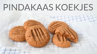 RECEPT  3 ingrediënten pindakaas koekjes [upl. by Jarrett]