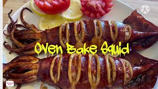 Oven Bake Squid  Panlasang Pinoy baked squid [upl. by Ydnis]