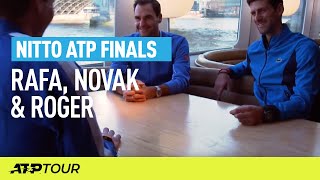 Round Table With Nadal Djokovic amp Federer  Nitto ATP Finals  ATP [upl. by Snej]