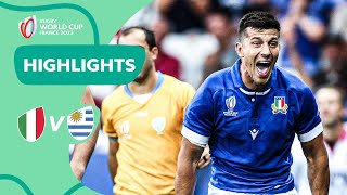 Italy recover in STYLE  Italy v Uruguay  Rugby World Cup 2023 Highlights [upl. by Leahcimed93]