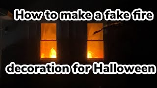 Halloween fake window fire How To [upl. by Web]