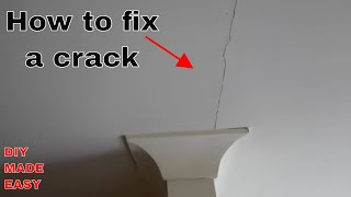 How to fix a crack in a wall or ceiling  DIY [upl. by Orwin824]