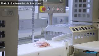 Fullyintegrated Portion to Pack Pork Production Line  MULTIVAC UK [upl. by Alyled]