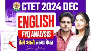 CTET 14 DECEMBER 2024 ENGLISH PYQ Analysis by Sachin Academy Live 1pm [upl. by Sheeran]