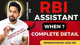 RBI ASSISTANT RECRUITMENT 2024  RBI ASSISTANT VACANCY 2024  ALL INFO BY AZZU SIR [upl. by Olly]