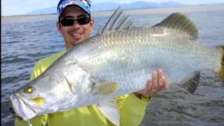 Giant Barramundi Fishing in Burdekin River Queensland Australia [upl. by Ahsial]