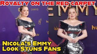 Nicola Coughlan STUNS at the Emmys in a Dazzling Silver Gown  You Won’t Believe Her Transformation [upl. by Anit]