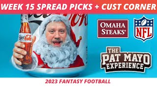 2023 NFL Week 15 Spread Picks NFL Game Picks amp Previews  Cust Corner Unplugging Appliances [upl. by Sukul]