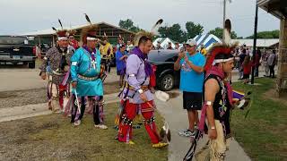 Pawhuska dancers procession June 7 2018 [upl. by Annaitat97]