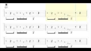 Cissy Strut  Guitar TAB with backing track [upl. by Desta339]