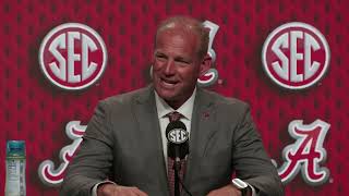 Watch Alabama Head Coach Kalen Deboer 2nd SEC Media Day Interview [upl. by Shirleen]