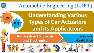 L 53 Various Types of Car Actuators  Automotive Electricals amp Electronics  Automobile [upl. by Pleasant]