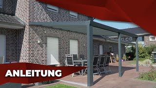 So einfach montierst du eine Terrassenüberdachung aus Aluminium [upl. by Anelrihs]