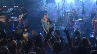 Coldplay  Mylo XylotoHurts Like Heaven Live on Letterman [upl. by Ahcorb]