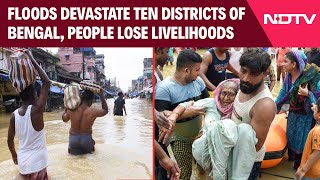 Bengal Floods  Ten Districts Of West Bengal Hit By Floods People Lose Livelihoods [upl. by Laenahtan]