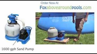 14quot Intex 1600 gph Pool Sand Filter Pump Instructional Video 56673 [upl. by Nosnor]