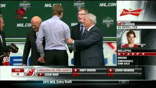 Devils draft Adam Larsson 4 overall [upl. by Shuman]