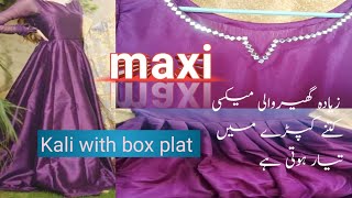 Raw silk maxi cutting and stitchingkalyan with box plats maxi [upl. by Yor]