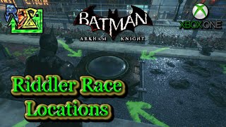 Batman Arkham Knight  Riddler Trophy Race Locations [upl. by Aniretak]