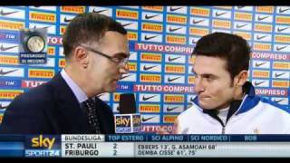 Inter  Beppe Bergomi intervista Javier Zanetti  SKY SPORT 24 [upl. by Kellene243]