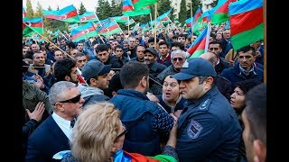 Bakida mitinq Polisi fitə basırlar Əli Kərimli cavab verir [upl. by Grubman]