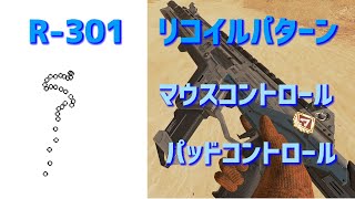 R301の正確なリコイルパターンとリコイルコントロール Apex Legends PCPS4 [upl. by Nillad]