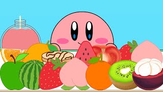 KIRBY ANIMATION  FRUITS JELLY WATERMELON CAKE MUKBANG [upl. by Lymann]