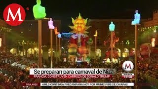 Franceses se preparan para el Carnaval de Niza [upl. by Bunce141]