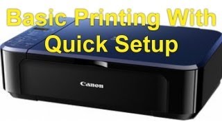 Canon Pixma E510  Basic Printing With Quick Setup  Preview [upl. by Odette]