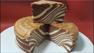 Bánh Bông Lan Ngựa Vằn  ZEBRA CAKE RECIPE [upl. by Hufnagel]