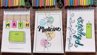 Transform Your Notebooks Top 7 Front Page Ideas to Try Now 🎨  DIY Notebook Cover Designs [upl. by Ayatahs199]